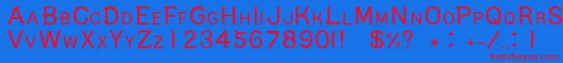 C9 Font – Red Fonts on Blue Background