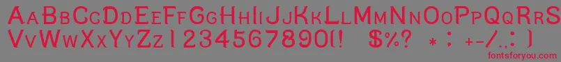 C9 Font – Red Fonts on Gray Background