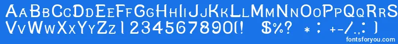 フォントC9 – 青い背景に白い文字