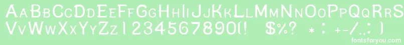 C9 Font – White Fonts on Green Background