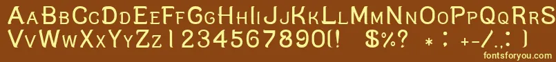 C9 Font – Yellow Fonts on Brown Background