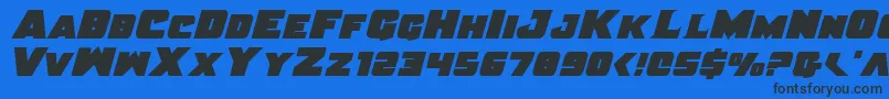 JusticeSolid Font – Black Fonts on Blue Background