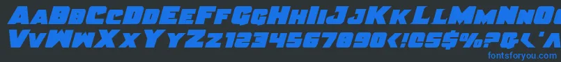 JusticeSolid Font – Blue Fonts on Black Background