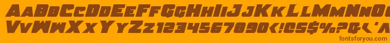 JusticeSolid Font – Brown Fonts on Orange Background