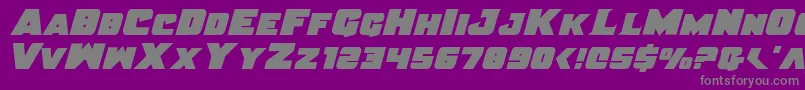 JusticeSolid Font – Gray Fonts on Purple Background