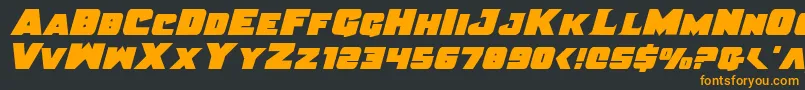 JusticeSolid Font – Orange Fonts on Black Background