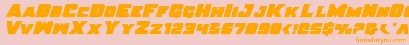JusticeSolid Font – Orange Fonts on Pink Background