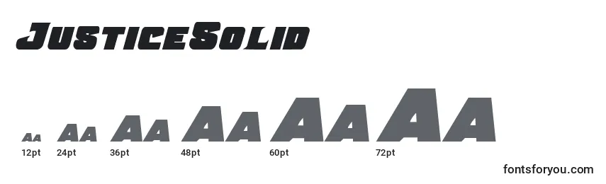 JusticeSolid Font Sizes