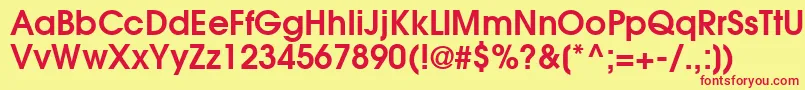 ItcAvantGardeGothicDemi Font – Red Fonts on Yellow Background