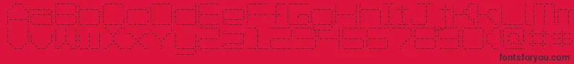 SpotMatrix Font – Black Fonts on Red Background