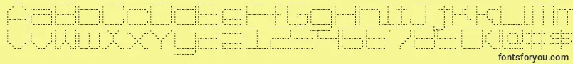 フォントSpotMatrix – 黒い文字の黄色い背景