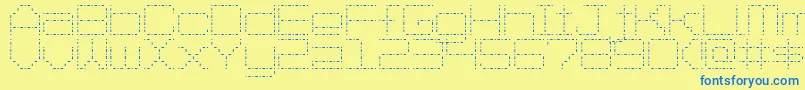 Шрифт SpotMatrix – синие шрифты на жёлтом фоне