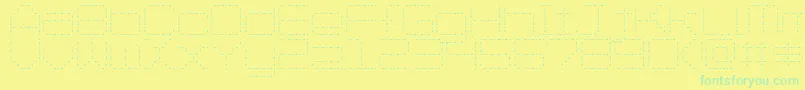 SpotMatrix Font – Green Fonts on Yellow Background
