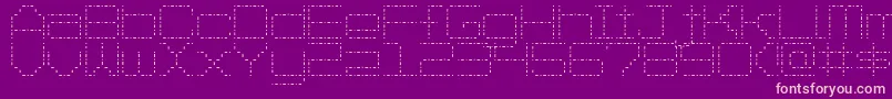 SpotMatrix Font – Pink Fonts on Purple Background