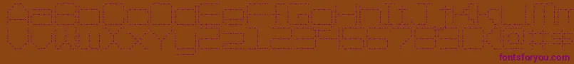 SpotMatrix-fontti – violetit fontit ruskealla taustalla