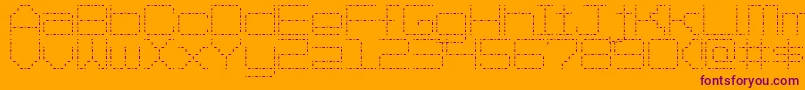 Fonte SpotMatrix – fontes roxas em um fundo laranja