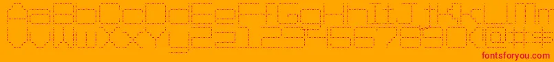 Шрифт SpotMatrix – красные шрифты на оранжевом фоне
