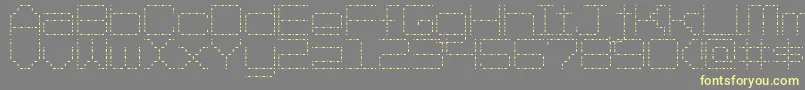 Шрифт SpotMatrix – жёлтые шрифты на сером фоне
