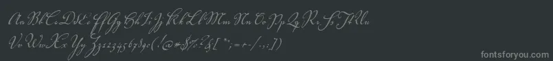 フォントVolutascript – 黒い背景に灰色の文字