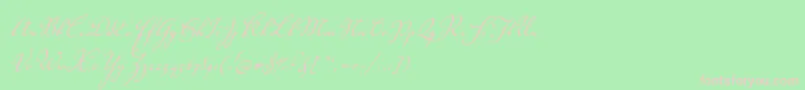 Volutascript Font – Pink Fonts on Green Background