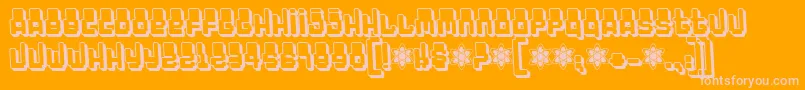 7000 Font – Pink Fonts on Orange Background