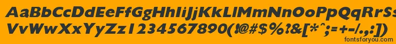 GiliganextraboldItalic Font – Black Fonts on Orange Background