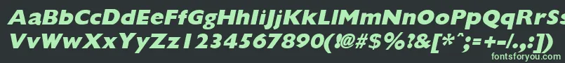 GiliganextraboldItalic Font – Green Fonts on Black Background