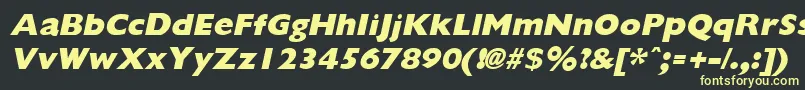 GiliganextraboldItalic Font – Yellow Fonts on Black Background