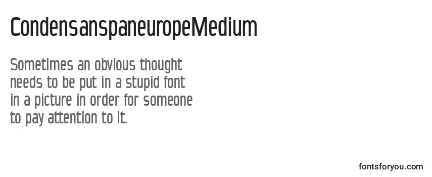 CondensanspaneuropeMedium Font
