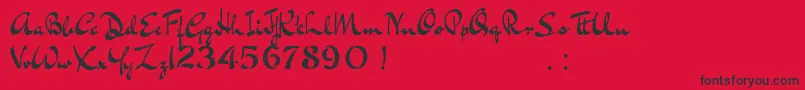 BluelminKisaburoFree Font – Black Fonts on Red Background