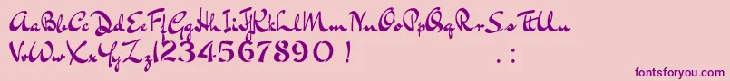 BluelminKisaburoFree Font – Purple Fonts on Pink Background