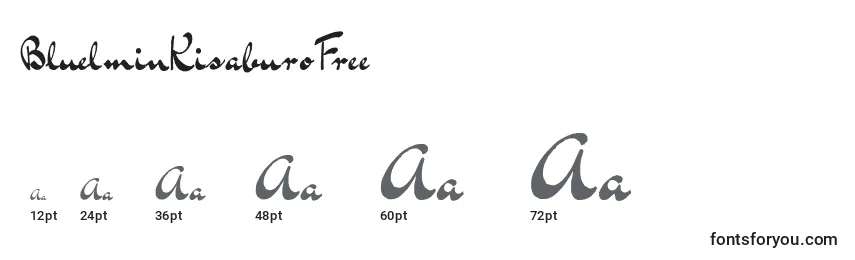 BluelminKisaburoFree Font Sizes