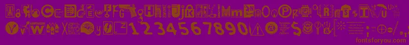 Insecuri Font – Brown Fonts on Purple Background