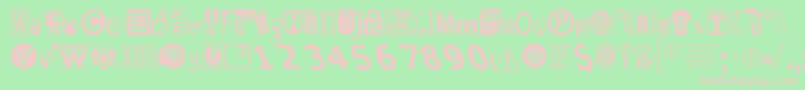 Insecuri Font – Pink Fonts on Green Background