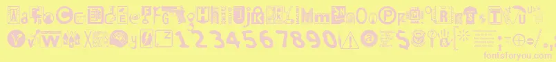 Insecuri Font – Pink Fonts on Yellow Background