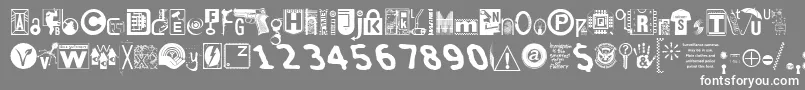 フォントInsecuri – 灰色の背景に白い文字