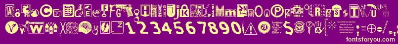 Insecuri Font – Yellow Fonts on Purple Background