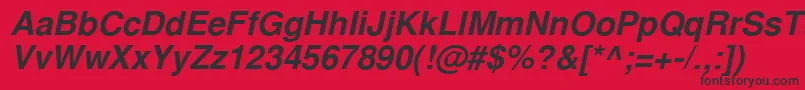NimbussanlcyBoldItalic Font – Black Fonts on Red Background