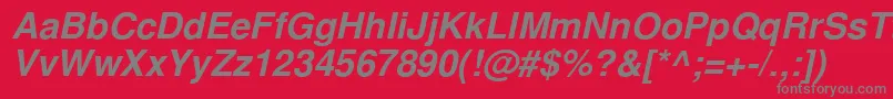 NimbussanlcyBoldItalic Font – Gray Fonts on Red Background