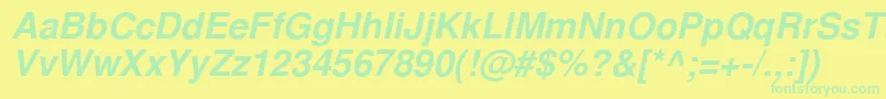 En savoir plus sur la police NimbussanlcyBoldItalic Police NimbussanlcyBoldItalic – polices vertes sur fond jaune