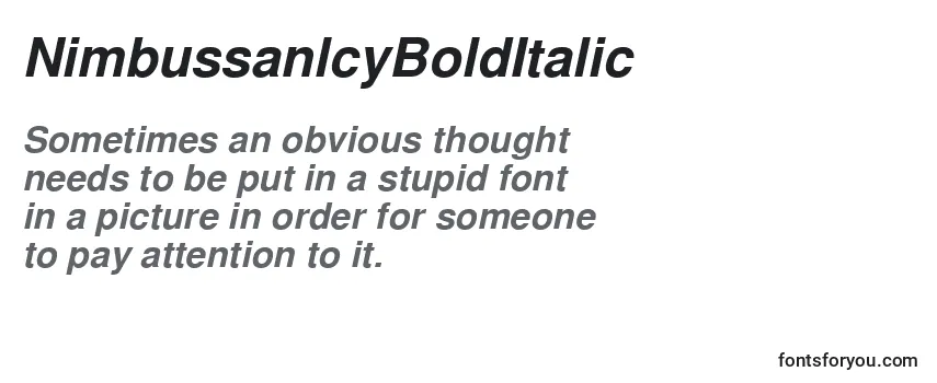 NimbussanlcyBoldItalic-fontti