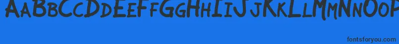 JcaguirrepLibre Font – Black Fonts on Blue Background