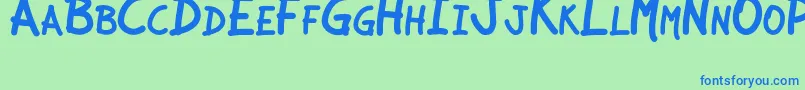 Шрифт JcaguirrepLibre – синие шрифты на зелёном фоне