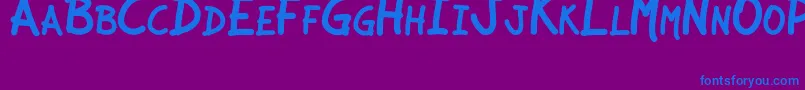 フォントJcaguirrepLibre – 紫色の背景に青い文字