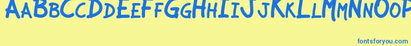 JcaguirrepLibre Font – Blue Fonts on Yellow Background