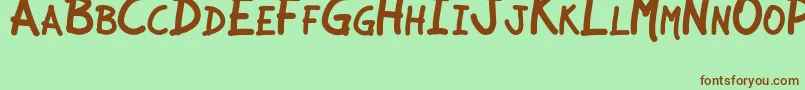 JcaguirrepLibre Font – Brown Fonts on Green Background