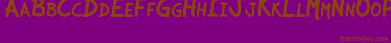 Шрифт JcaguirrepLibre – коричневые шрифты на фиолетовом фоне
