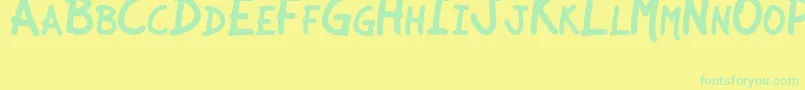 JcaguirrepLibre Font – Green Fonts on Yellow Background