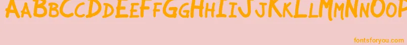 JcaguirrepLibre Font – Orange Fonts on Pink Background
