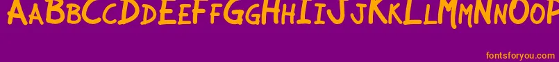 JcaguirrepLibre Font – Orange Fonts on Purple Background